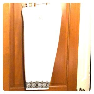 Crop white jean pants